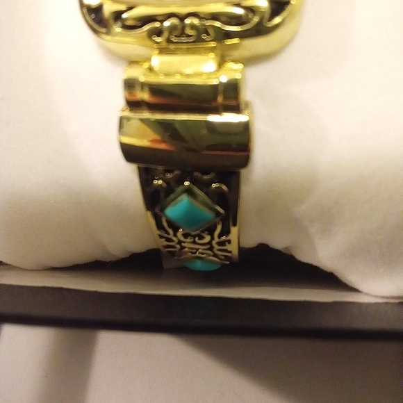 NEW W/ BOX Unisex Pavana Wrist Watch with Turquoise Stones - Picture 8 of 8